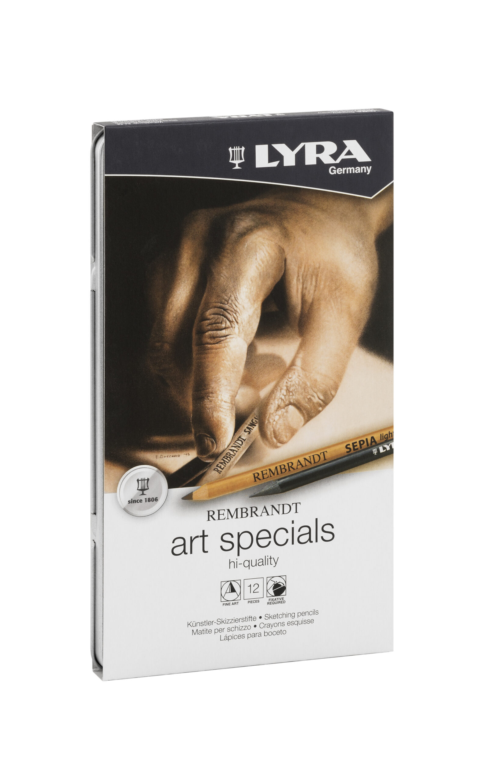 Astuccio Metallo Assortimento 12 Matite Rembrant Art Special Schizzo Lyra L2051120 4084900105634