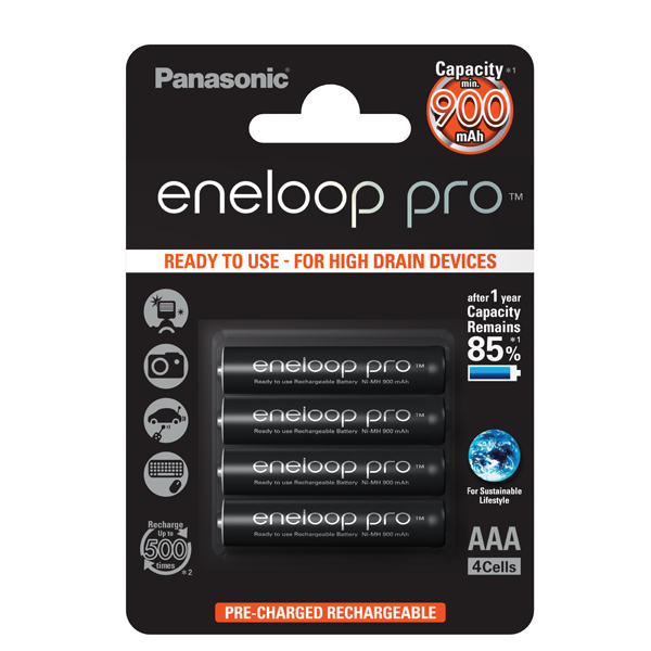 Blister 4 Ministilo Ricaricabili Eneloop Pro Aaa Panasonic C310203 5410853052609
