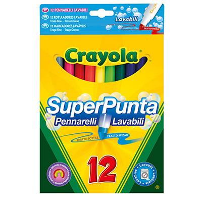 Pennarelli Fibra Crayola Fine Lavabile 12 Crayola 7509 5010065075801