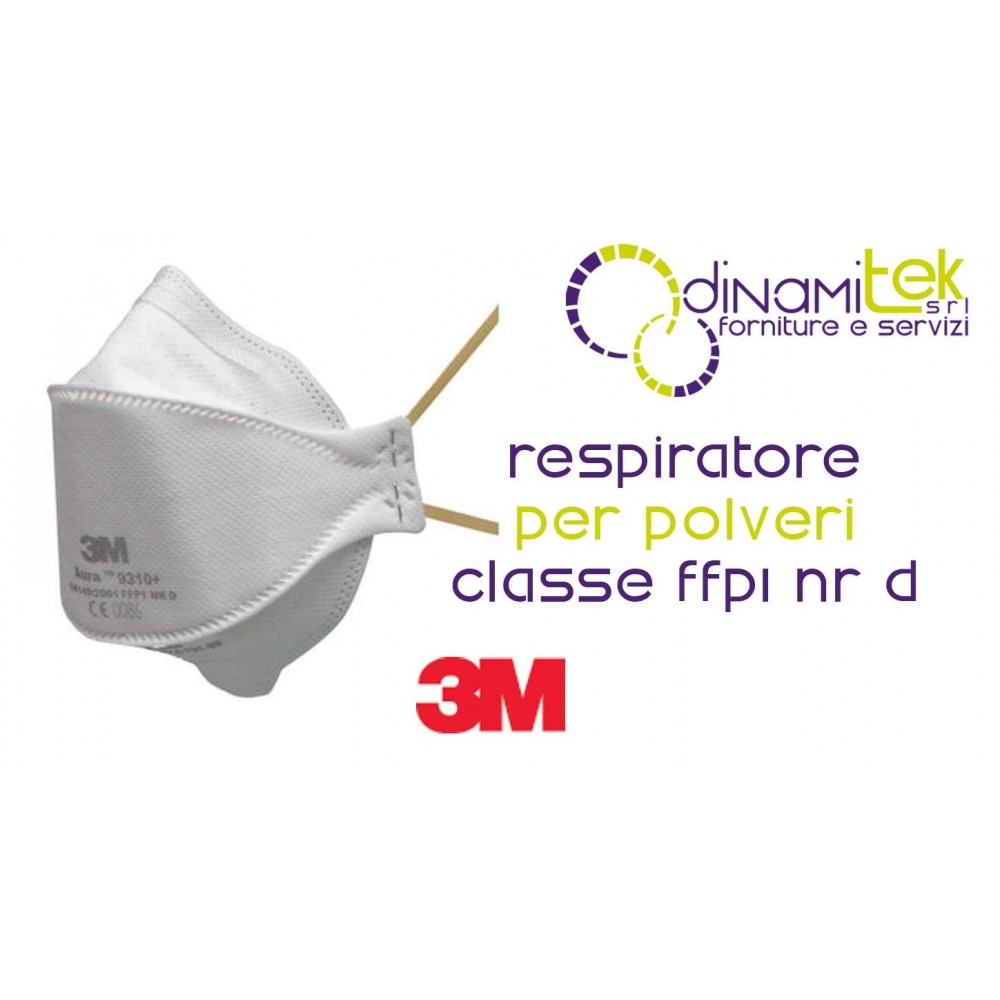 Maschera antipolvere classe FFP1, respiratore per carteggiatura a mano con tecnologia 3M, serie 8000 Classic, senza valvola, confezione da 20 pezzi. 4046719303052 | initpc.it