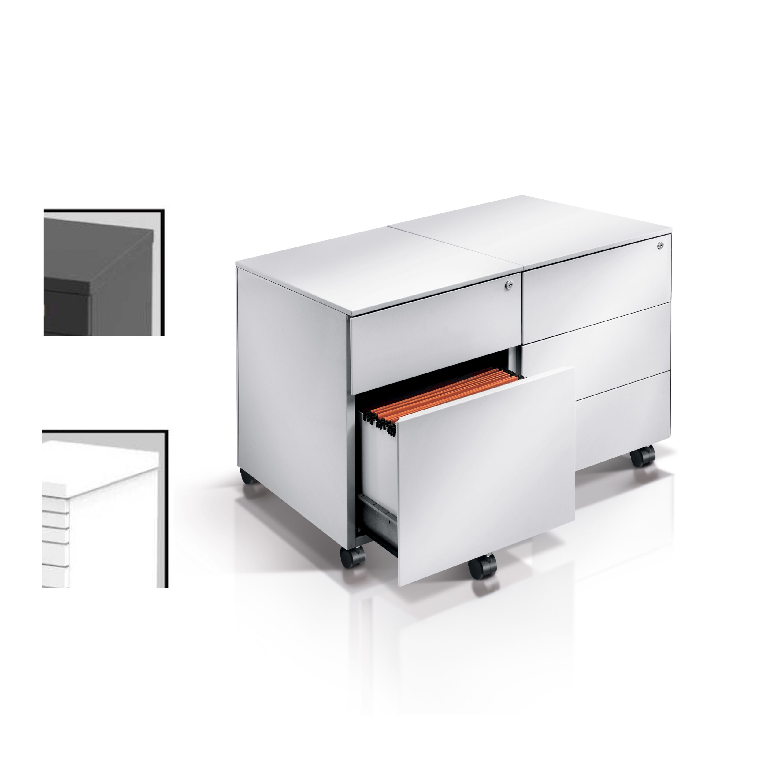 Cassettiera Metallo 1cass 1classif 41x58x55 3cm Antracite C3 Cl a