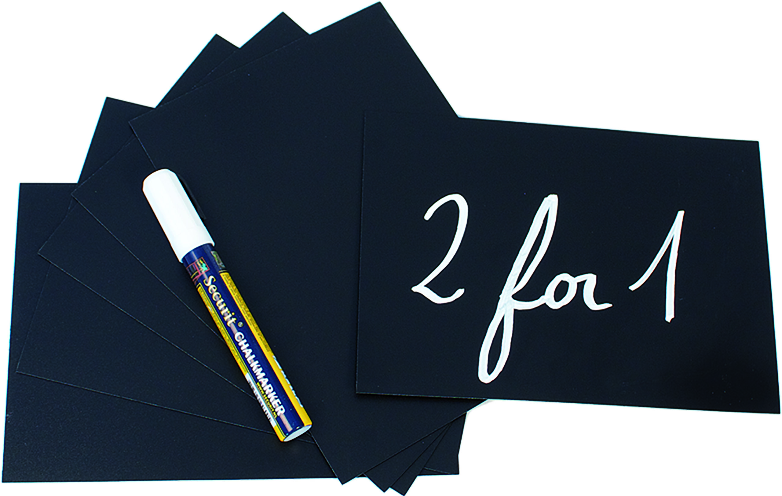 Lavagne scrivibili nere a5 con pennarello bianco incluso lavagne 8718226491435