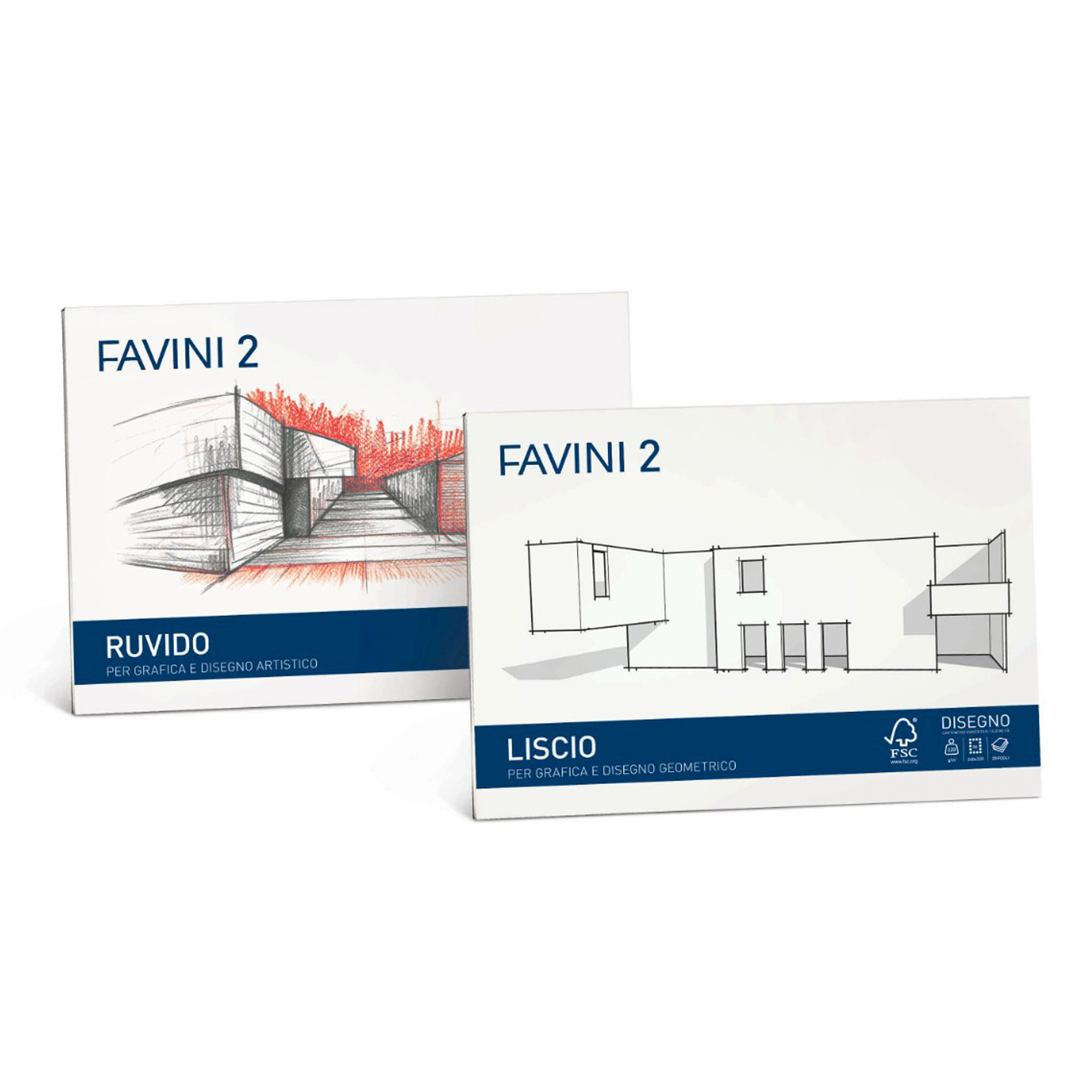 Album Favini 2 33x48cm 110gr 10fg Liscio Squadrato A171313 8007057372007