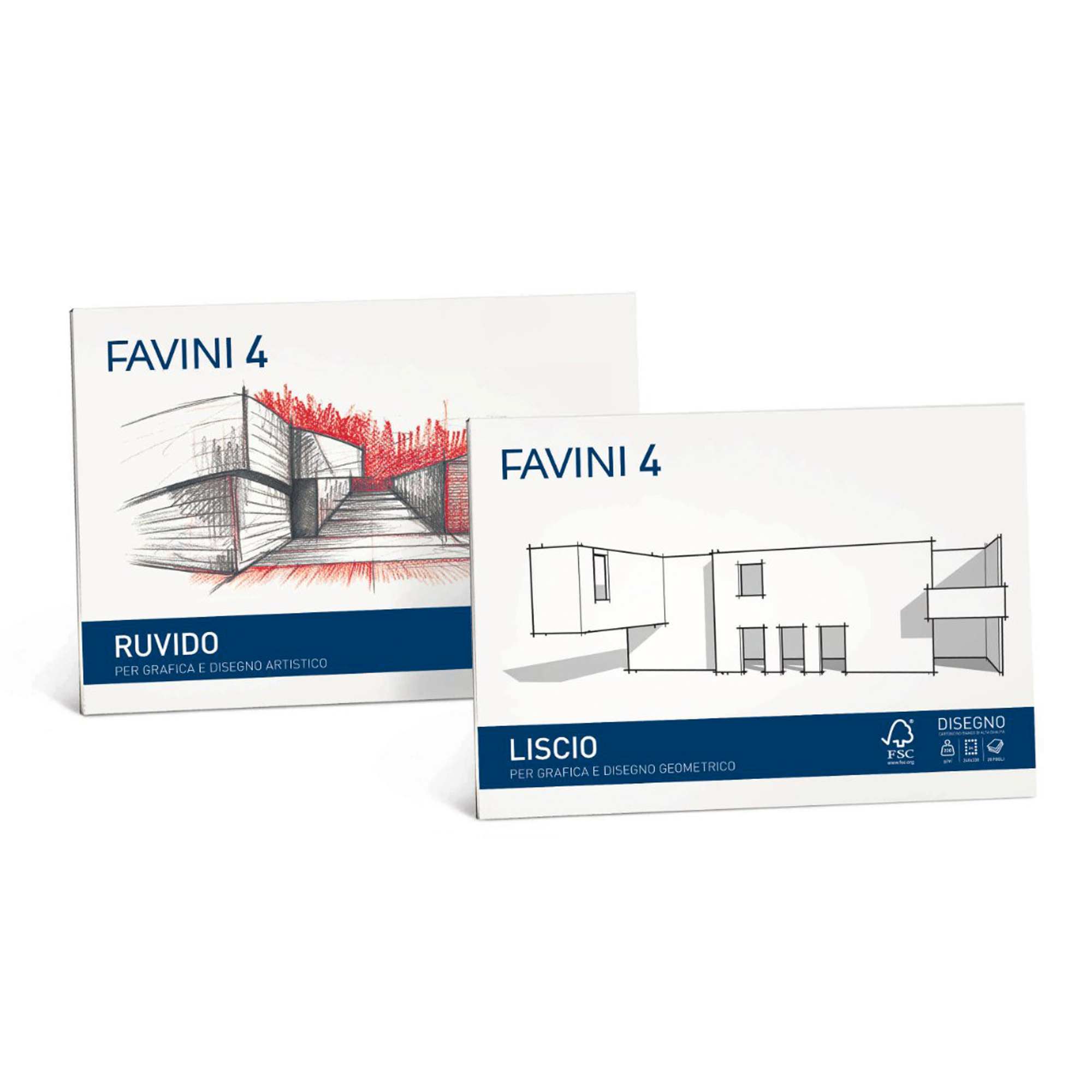 Album Favini 4 24x33cm 220gr 20fg Liscio Squadrato A167504 8007057333114