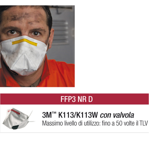 Scatola 10 Mascherine K113w Ffp3 con Valvola