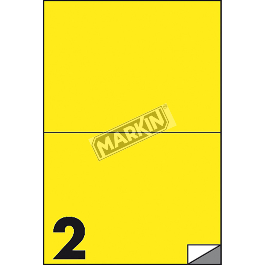 Etichette adesive markin giallo fluo a4 210x148mm 8007047051042