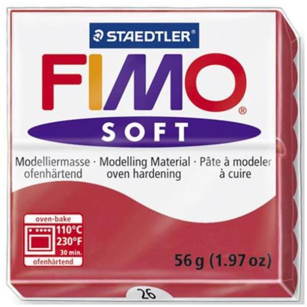 Fimo Soft 57 G Rosso Ciliegia Fimo 8020 26 4006608809515