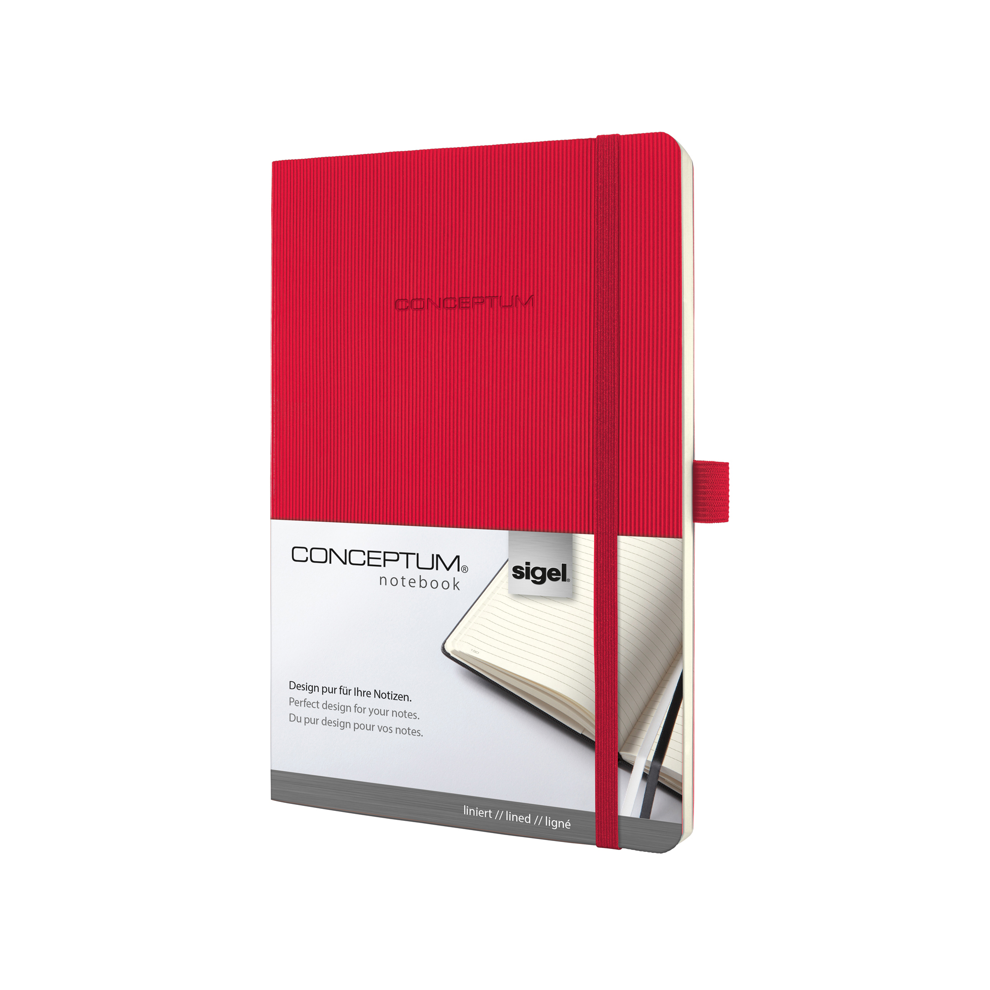 Taccuino A5 a Righe Rosso 194pag Softcover Softwave Conceptum pure Sigel