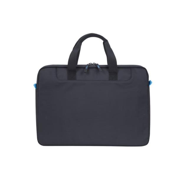 Borsa notebook Regent in pelle sintetica, dimensioni 14 pollici, con cerniera e maniglie robuste, progettata per proteggere e trasportare notebook e accessori. Marchio Rivacase. 4260403573600 | initpc.it