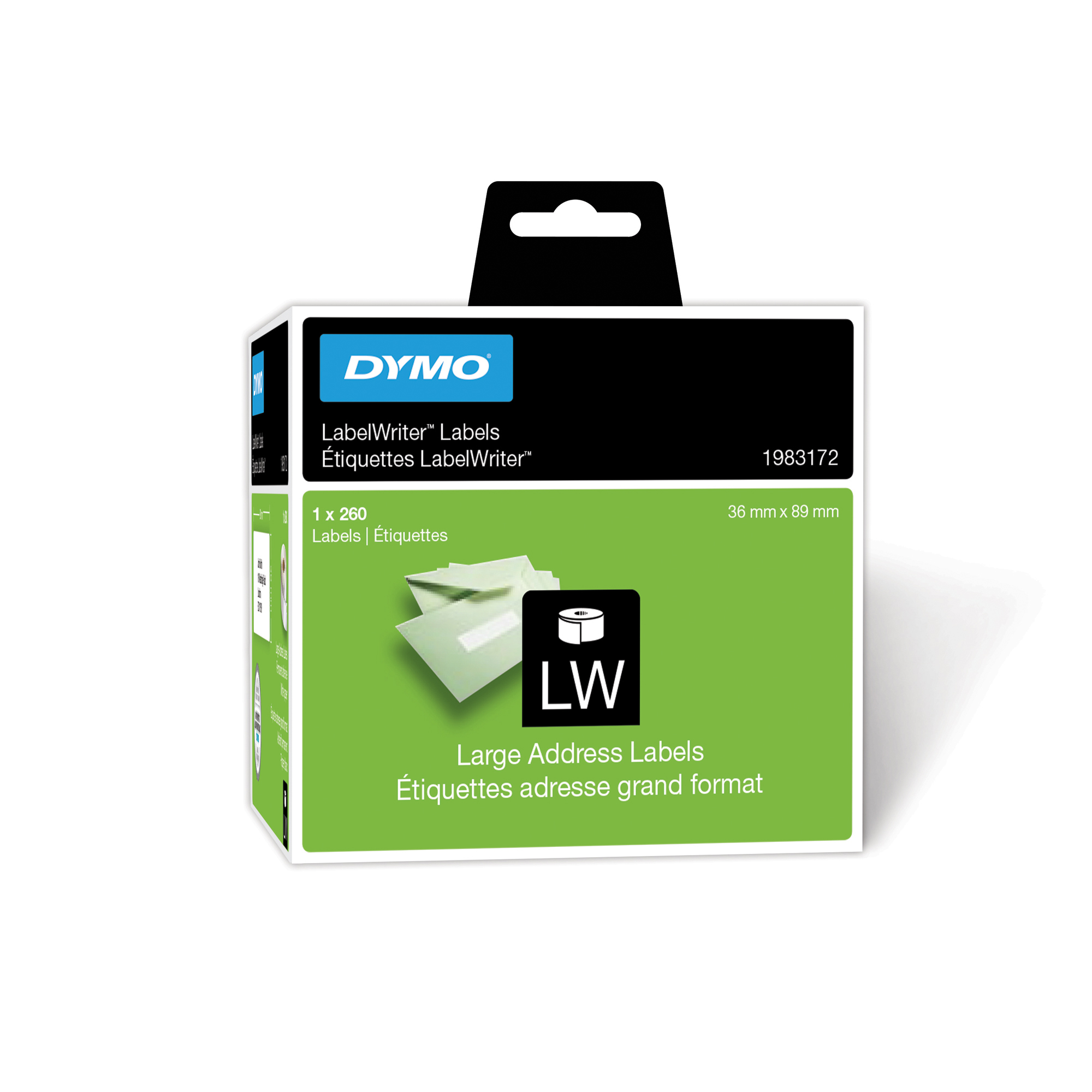 Etichetta stampata da Dymo, formato 36x89mm, colore bianco. 3501179831725 | initpc.it