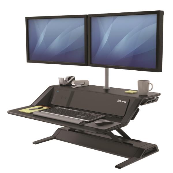 Sit Stand Lotus Dx Workstation Nero Fellowes 8081001 43859730810