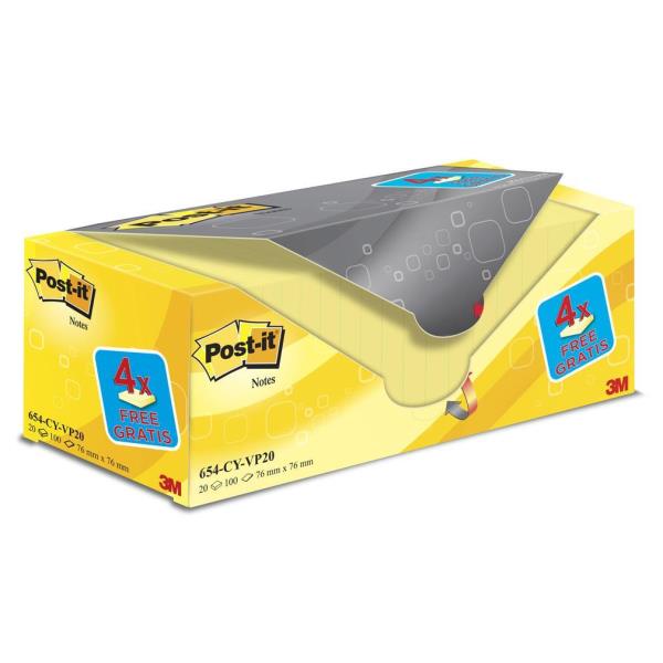 Value Pack 20 Post It Giallo 76x76 Post It 81563 4046719906437