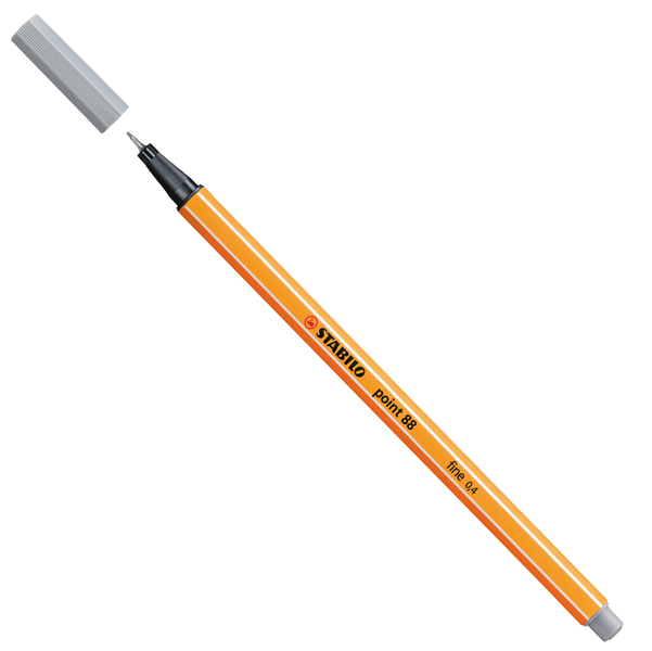 Penna stilografica Stabilo Point 88 grigio medio, marca Stabilo 4006381493345 | initpc.it