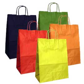 Shopper di carta kraft colorata 18x8x24 cm confezione 25 pezzi 8029307079894
