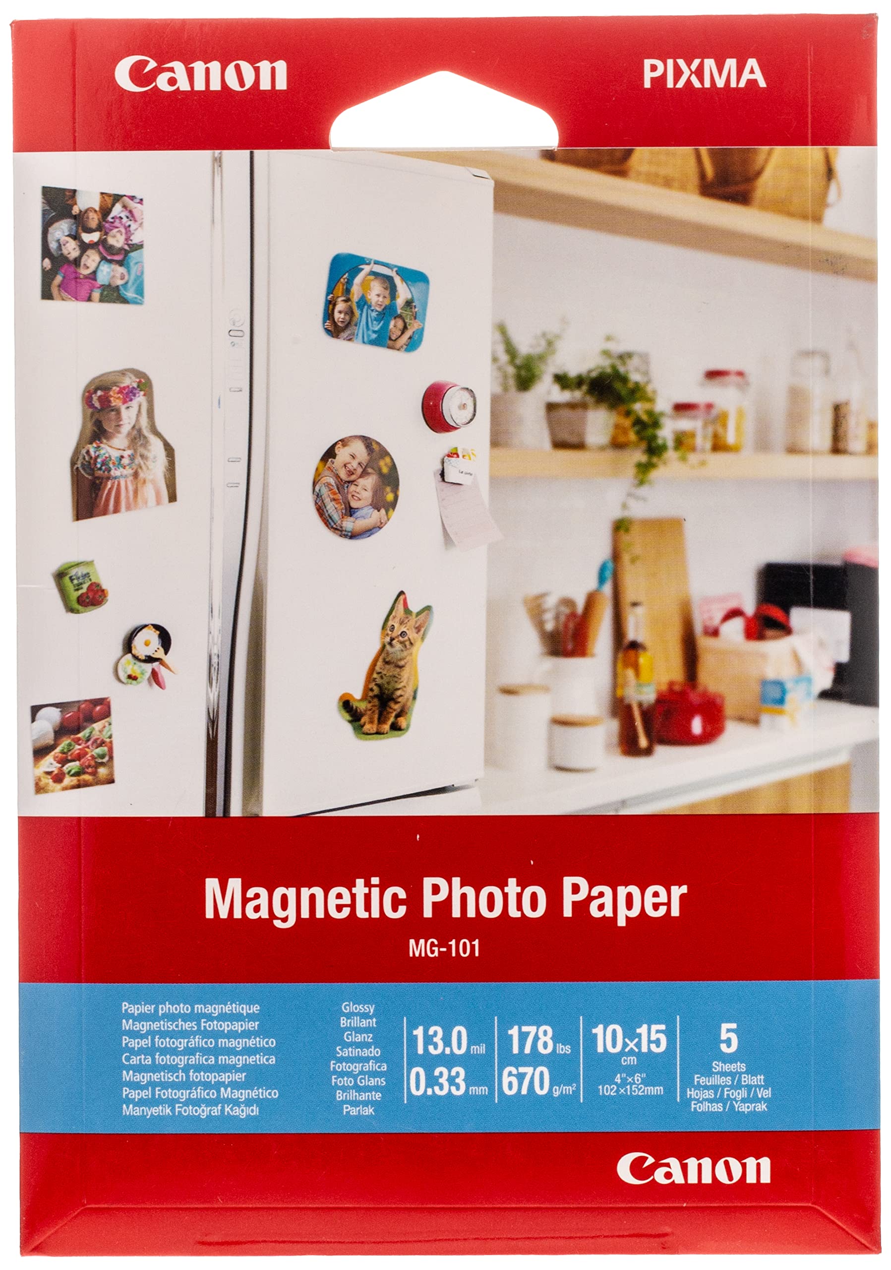 Magnetic Photo Paper Mg 101 4x6 50f Canon 3634c002 4549292137583