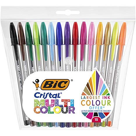 Penna a sfera bic cristal multicolor 3086123538870