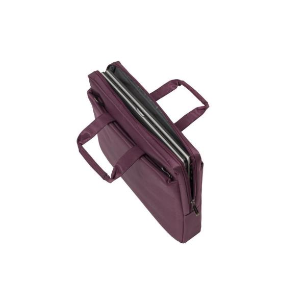 Borsa per laptop in pelle, colore viola, compatibile con computer fino a 15,6 pollici, marchio Rivacase 6901868082310 | initpc.it