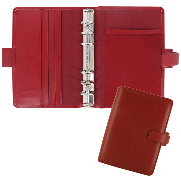 Organiser Metropol Personal F To 188x135x38mm Rosso Similpelle Filofax L026910 757286152885
