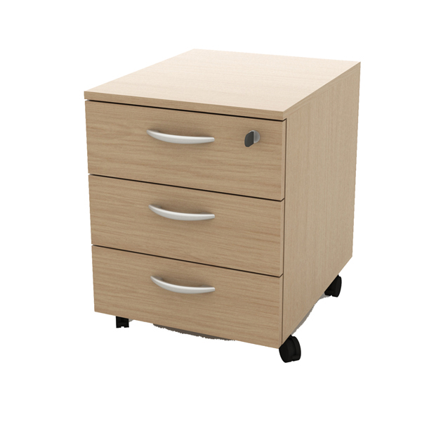 Cassettiera 3 Cass con Ruote Rovere Rainbow 17020 3t Cc