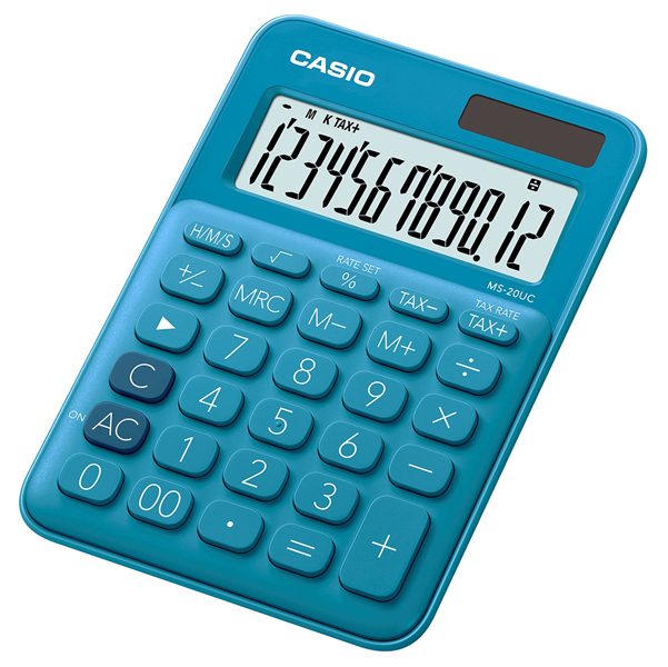 Calcolatrice da Tavolo Ms 20uc Blu Casio Ms 20uc Bu 4549526700002
