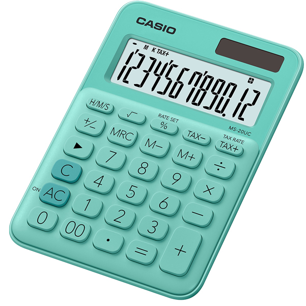 Calcolatrice da Tavolo Ms 20uc Verde Casio Ms 20uc Gn 4549526700040