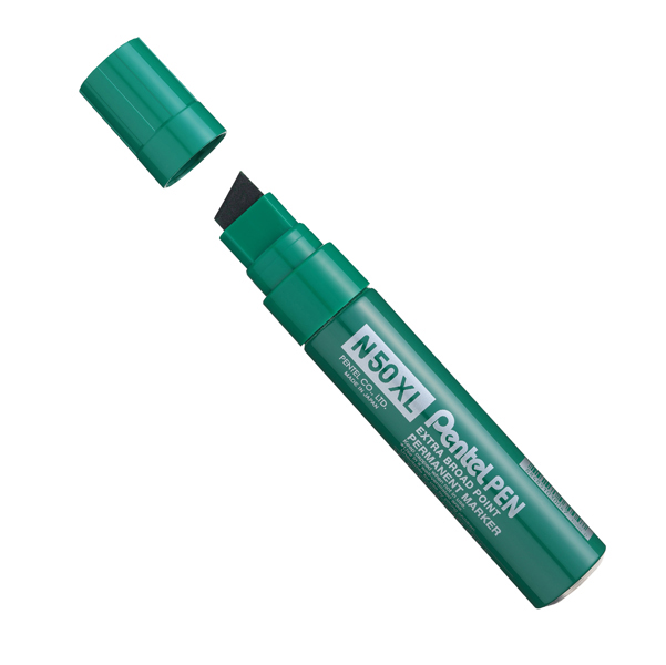 Marcatore N50 Extra Large Verde Punta a Scalpello 8 15 4mm Pentel N50xl D 884851030047