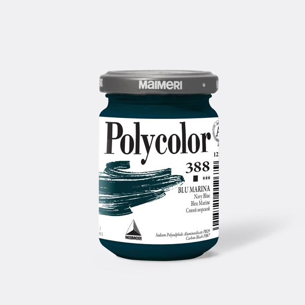 Colore Vinilico Polycolor Vasetto 140 Ml Blu Marina Maimeri M1220388 8018721012679