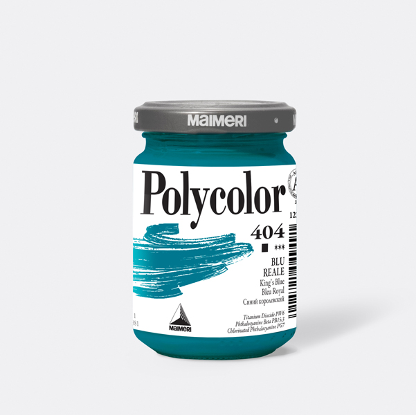 Colore Vinilico Polycolor Vasetto 140 Ml Blu Reale Maimeri M1220404 8018721049491