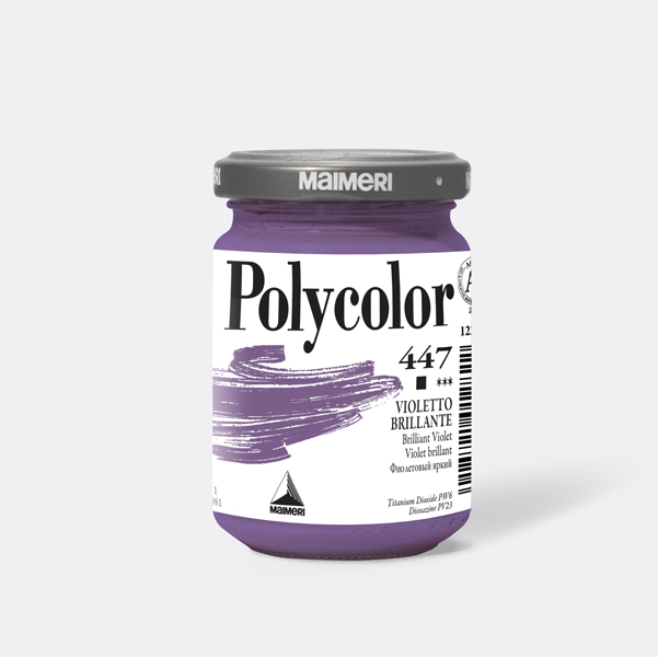 Colore Vinilico Polycolor Vasetto 140 Ml Violetto Brillante Maimeri M1220447 8018721012822