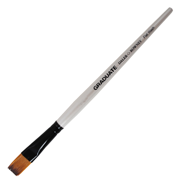 Pennello sintetico graduate piatto quadrato manico corto daler rowney 15011386081349