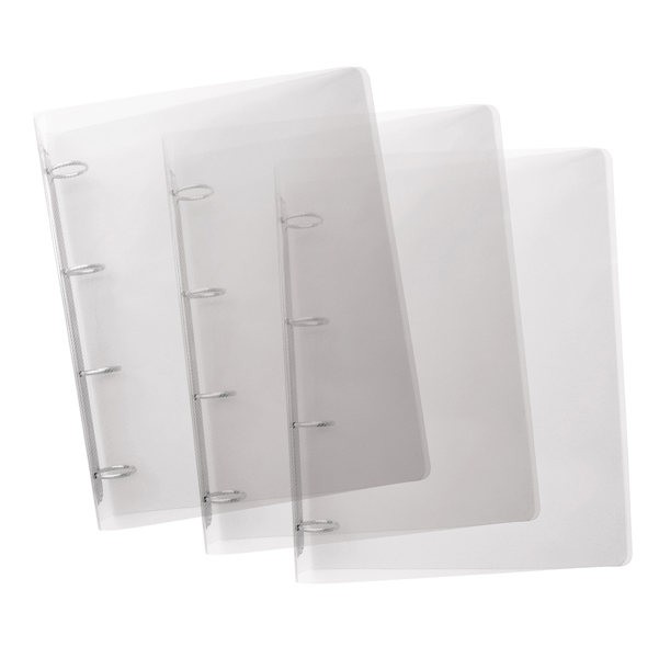Raccoglitori luminosi Favotir, quadratato A4, 4 anelli tondi in plastica trasparente, dimensioni 22x30 cm 8006779003398 | initpc.it