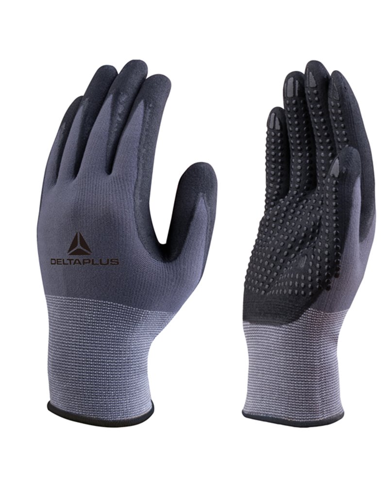 Guanti protezione poliammide nitrile grigio taglia 8 3295249178406