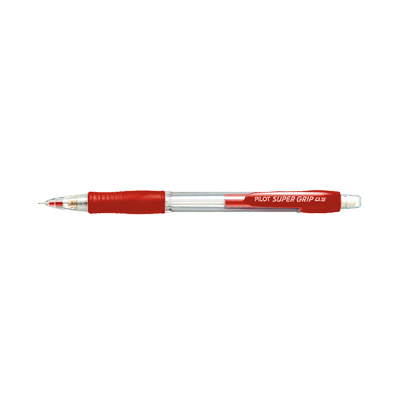 Portamine pilot 0,5 mm rosso con clip e grip in gomma morbida 4902505154294