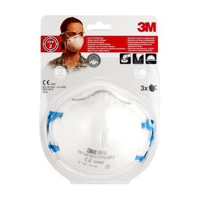 Respiratore FFP2 NR di alta protezione contro polveri e gas, marca 3M, serie 8000 Classic, senza valvola, confezione da 20 pezzi. 4046719303090 | initpc.it