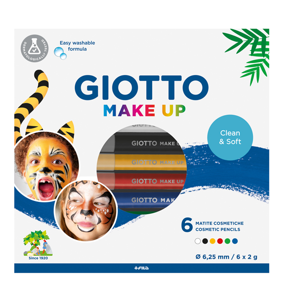 Set 6 Matite Cosmetiche Make Up Colori Classici Mina da 6 5mm Giotto 474000 8000825031106