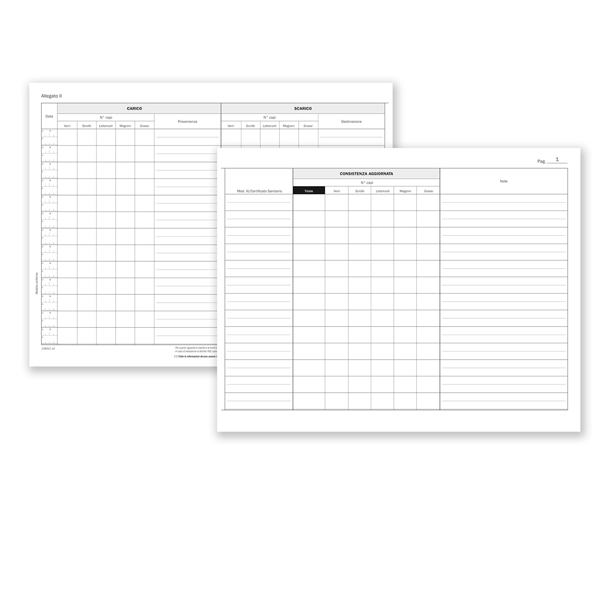 Registro Carico Scarico Suini 23pag Num 31x24 5cm Du138311000 Du Du138311000 8008842531470