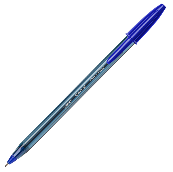 Scatola 20 Penna Sfera con Cappuccio Cristal Exact 0 7mm Blu Bic 992605