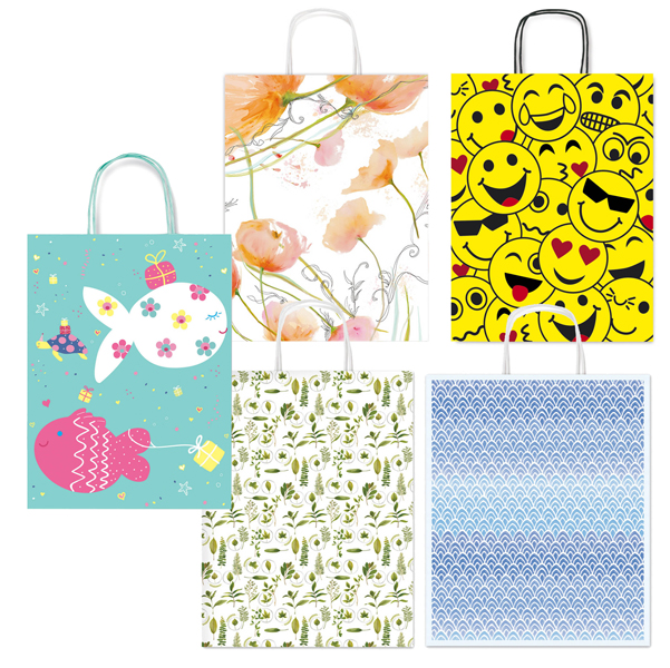 Shopper rex con manici 16x21x8cm fantasie assortite 8006715053227