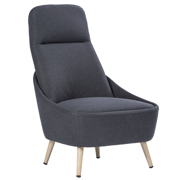 Poltrona memphis serena grigio scuro tessuto acciaio l65xp77xh100 8032937538372
