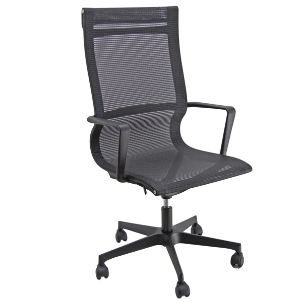 Poltrona tekno tkna nero alta con braccioli inclusi unisit 8050043747495