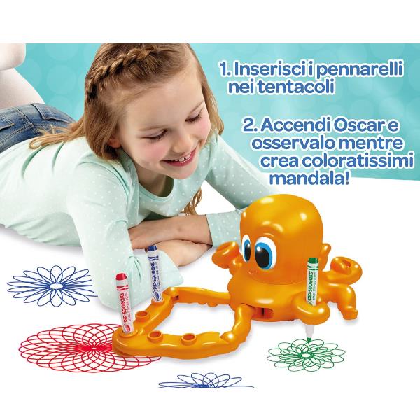 Immagine di un polipetto colorato con la testa di un mandala, creato con i colori e le forme caratteristiche della marca Crayola. 8720077203006 | initpc.it