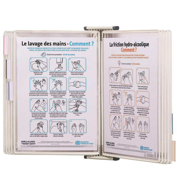 Leggio Antibatterico da Muro 10 Buste F To A4 Bianco Tarifold 414502 3377994145022