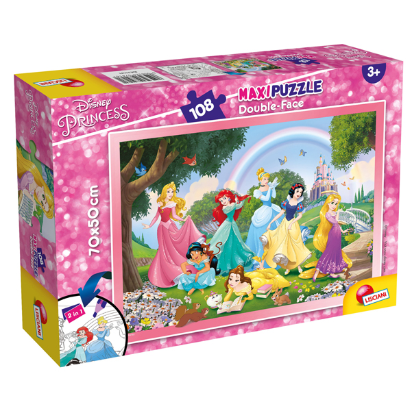 Puzzle Maxi 108pz Princess Rainbow World Lisciani 74181 8008324074181