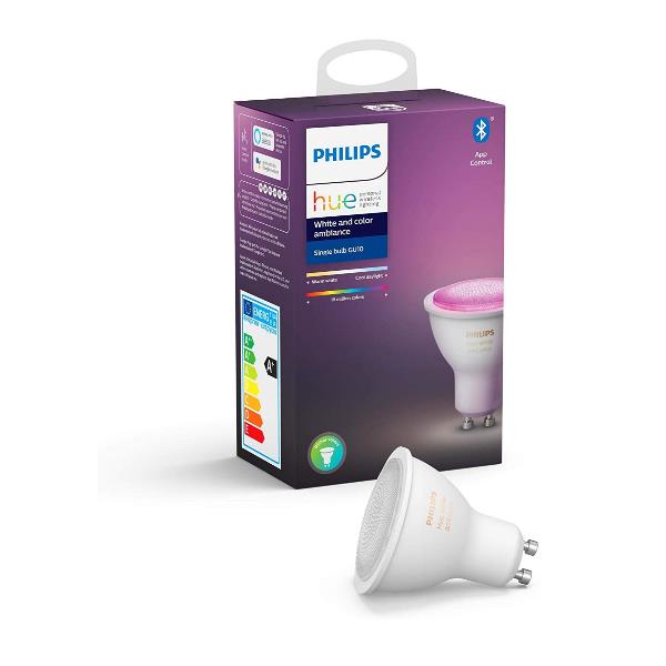 Proiettore di luce da parete con illuminazione bianca e colore di ambientazione Philips HUE, permette di creare una varietà di atmosfere a casa. 8718699628659 | initpc.it