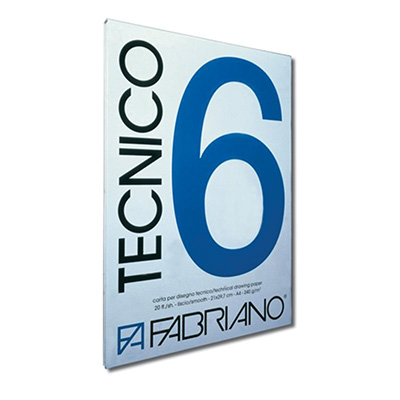Album tecnico in cartoncino ruvido della marca Fabriano, con formati A3 e peso 240 g/mq, dimensione 6 collate, fondo bianco. 8001348118992 | initpc.it