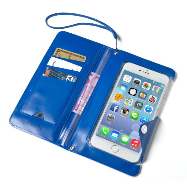 Immagine del SPLASHWALLET UP TO 5.7 Blu di marca Celly, accessori per dispositivi mobili. 8021735726487 | initpc.it