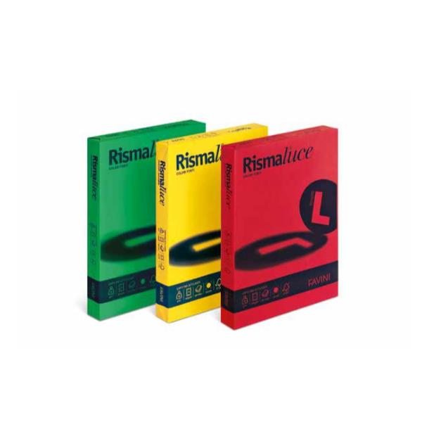 Carta fotocopie colorata da stampante laser, peso 200gr/mq, formato A3, colore azzurro, numero di fogli 55, marchio Rismaluce. 8007057616675 | initpc.it