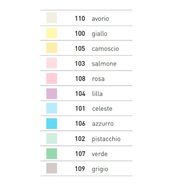 Cartelloncino pubblicitario per la marca 'Le Cirque' della ditta 'Cartotecnica Favini', raffigurante un modello di carta per stampa, in particolare il formato A3 con il codice F500 e il numero di catalogo 80 LILLA 104. 8025478321282 | initpc.it
