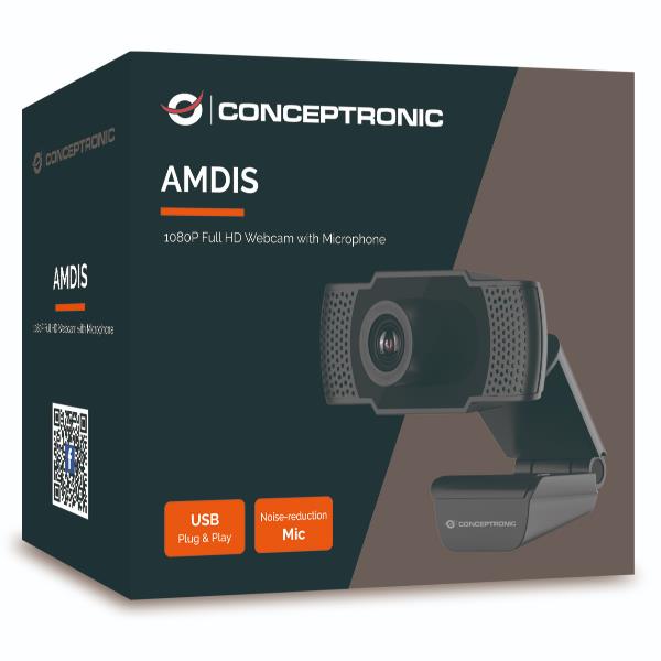 Web Cam Hd Conceptronic 1080p Conceptronic Amdis01b 4015867223802