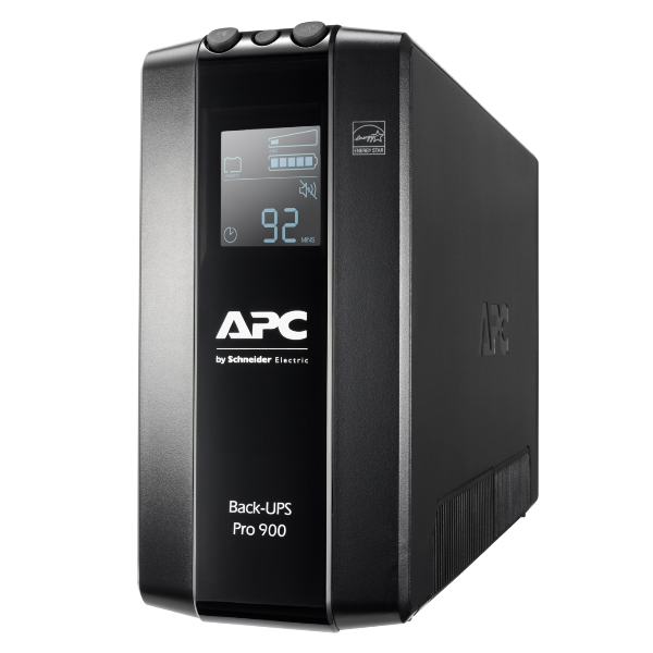Back-up per PC e server APC, Back-UPS Pro BR 900VA con 6 uscite, dispositivo di protezione per alimentazione in caso di blackout o sforamento tensione. 0731304346944 | initpc.it
